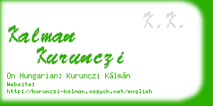kalman kurunczi business card